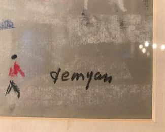 detail Jack Demyan. Pastels, 16" x 12" unframed