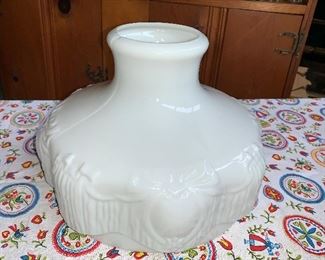 Lamp milk glass $25