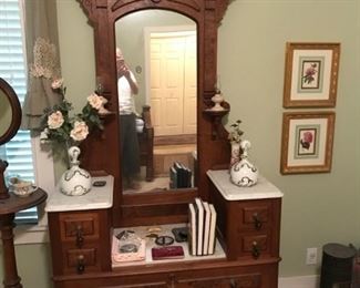 Victorian dresser with marble top