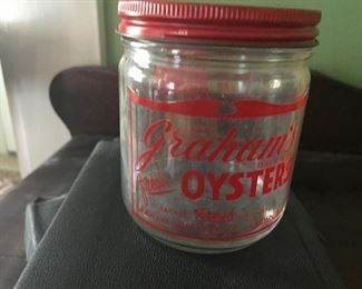 Camden, AL Oyster jar.  Perfect condition!