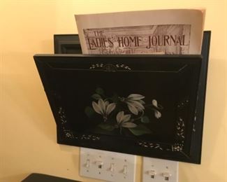 Antique wall paper holder
