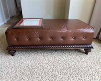 leather ottoman