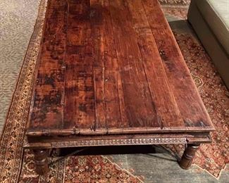 Ethnic wood coffee table