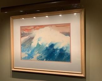 Original Watercolor painting of Ocean Wave