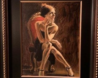 original acrylic painting "Tess III" by Fabian Perez