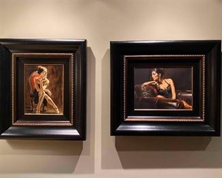 2 original paintings by Fabian Perez