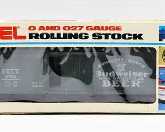 Lionel Train No. 6-5704 Anheuser Busch Budweiser Beer Billboard Reefer Car in Original Box