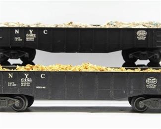 Lionel Trains No. 6462 Set of 2 New York Central Gondolas