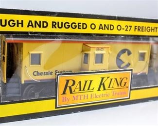 Rail King By MTH Electric Trains, Chessie Bay Window Caboose No. 30-7713