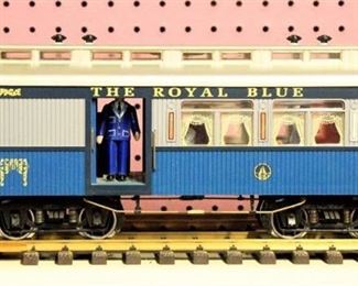REA Aristo-Craft The Royal Blue B&O Passenger Coach Car Train with Passengers!  G Scale
