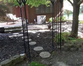 Garden patio metal pergola