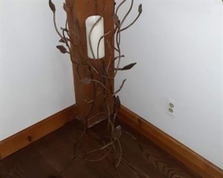 Handmade metal art leaves tree