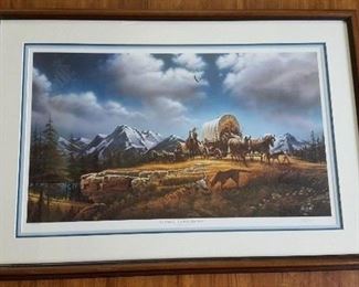 Terry Redlin Signed Framed Print O Beautiful For Spacious Skies