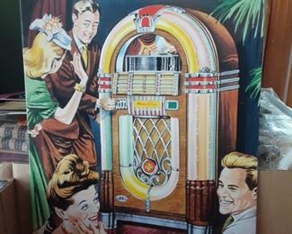 Reproduction Wurlitzer jukebox sign made of tin 11 by 14 in