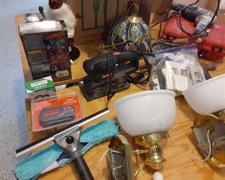 Electric palm sander and Electric sconce lamps
