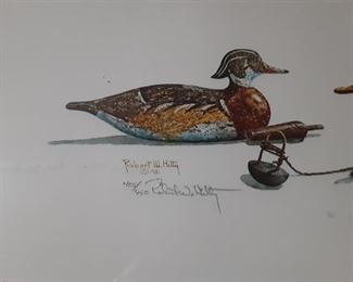 Robert Hilty signed limited edition duck print framed