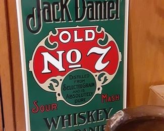 Reproduction Jack Daniels sign made of enameled metal