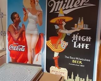 Reproduction Coca-Cola $5 Miller High Life beer sign Sold 