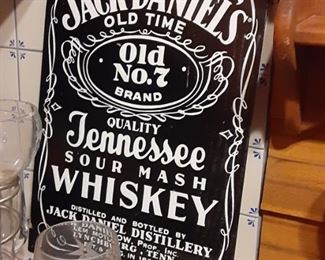 Jack Daniels reproduction sign made of tin