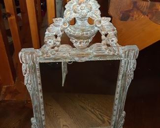 Antique ornate carved mirror