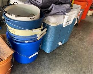 Buckets and coolers!