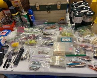 LOTS of fishing gear and lures.