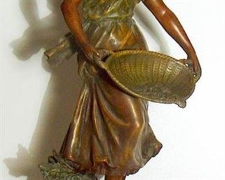 Franc Moreau Spelter Sculpture Figurine 
