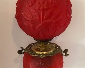 Ruby Satin Gone With The Wind Lamp