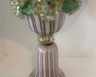 Murano Art Glass Table Lamp With Shade