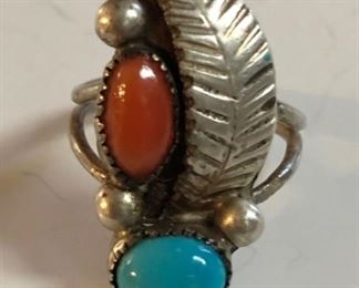 Turquoise, Coral & Sterling
