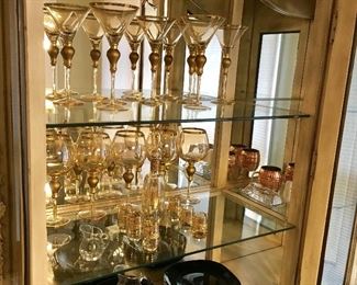 Excellent Gold Trimmed Crystal Stemware.