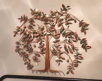 EXCELLENT Art signed Nice sized Copper Tree Wall art.