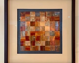Item 11:  Abstract Tile Art Signed - 27.5" x 27.5":  $ 185