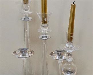 Item 169:  Another Set of Clear Candle Sticks: $25