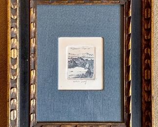 Item 43:  Artist Proof, Etching- 9" x 11":  $95