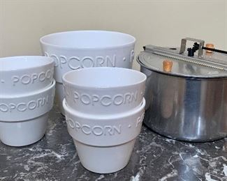 Item 180:  Crate & Barrel Popcorn Set:  $32