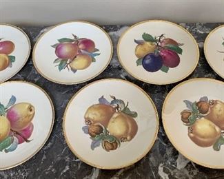 Item 189:  Set of vintage Fruit Plates, pears, apples, plums: $14