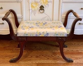 Item 127:  Upholstered Bench - 31"l x 15"w x 21"h:  $48
