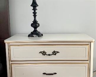 Item 128:  (2) Decorative Lamps - 28.75":  $34 each          Nightstand not for sale.                                          