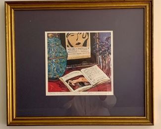 Item 132:  "Homage to Matisse" by Michael Kennedy (356/1500) - 20" x 17": $150