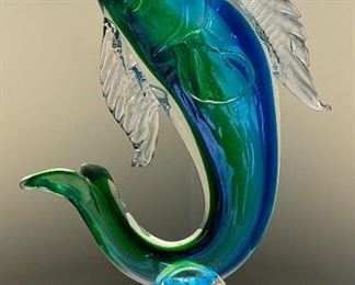 Item 160:  Murano Style Glass Marlin - 11":  $35