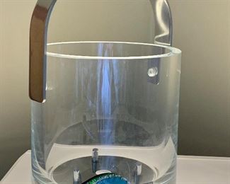 Item 236:  Orrefors Ice Bucket &  Glass Wine Stopper:  $35