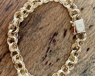 Item 154:  Vintage 14K Charm Bracelet ready for your charms! $550