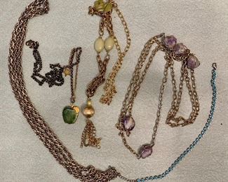 Lot #1:  Assorted Jewelry with Apple Pendant: $15