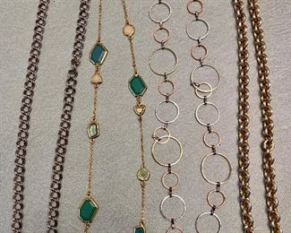Lot #2:  4 Assorted Necklaces, one with green stones: $20