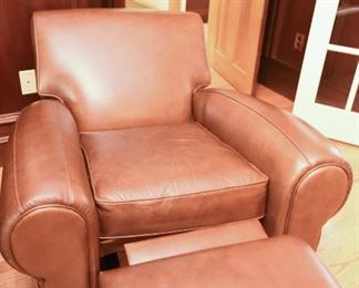 Pair Pottery Barn Manhattan Leather Recliner  $400 Excellent condition. 