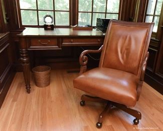 Leather office chair  $95