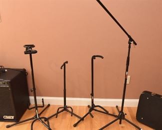 Guitar stands and mic stand $20 each