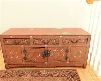 Painted Chinese Low Chest  $245
3’7” wide x 1’7” tall x 1’3” deep