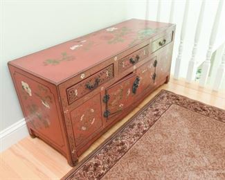 Painted Chinese Low Chest  $245
3’7” wide x 1’7” tall x 1’3” deep